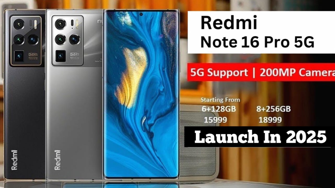 Redmi एक बार फिर नया स्मार्टफोन Redmi Note 16 Pro 5G लॉन्च कर दिया। प्राइस मात्र 14,999 रुपए में खरीदे -