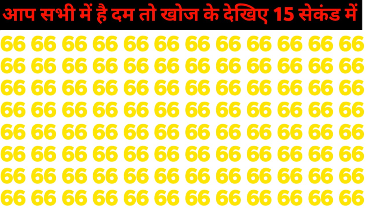 Optical illusions: तस्वीर में छिपा 66 की जगह 666 को 15 सेकंड में खोज निकालिए। अगर आप में है दम तो, तब जाने -